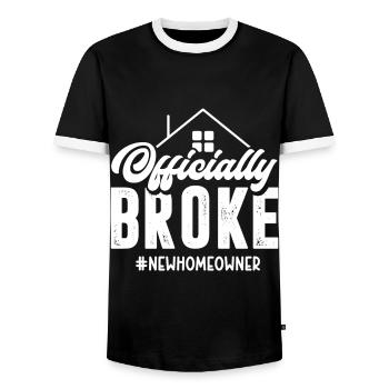 Neuer Hausbesitzer Hauswarmester Hausbesitzer - Männer Kontrast-T-Shirt - Schwarz/Weiß - Vorne - AI Model Female 172 light (172cm) & AI Model Male 178 light (178cm)