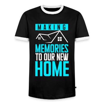 Neuer Hausbesitzer Hauswarmester Hausbesitzer - Männer Kontrast-T-Shirt - Schwarz/Weiß - Vorne - AI Model Female 172 light (172cm) & AI Model Male 178 light (178cm)