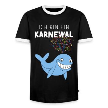 Ich bin ein Karnewal Karneval Konfetti Fastelovend - Männer Kontrast-T-Shirt - Schwarz/Weiß - Vorne - AI Model Female 172 light (172cm) & AI Model Male 178 light (178cm)