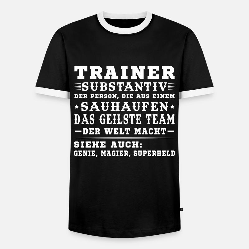 Bester Trainer Tshirt Coach Geschenk - Männer Kontrast-T-Shirt - Schwarz/Weiß