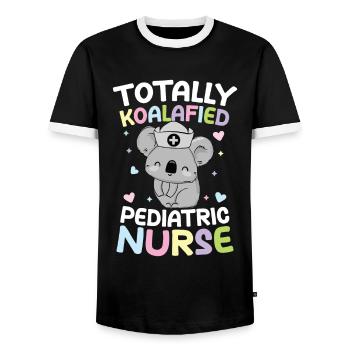 Totally Koalafied Pediatric Nurse - Männer Kontrast-T-Shirt - Schwarz/Weiß - Vorne - AI Model Female 172 light (172cm) & AI Model Male 178 light (178cm)