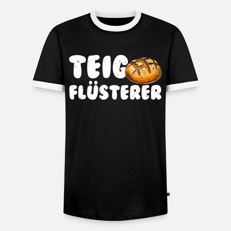 Teigflüsterer Backliebhaber Backfans Backen - Männer Kontrast-T-Shirt - Schwarz/Weiß