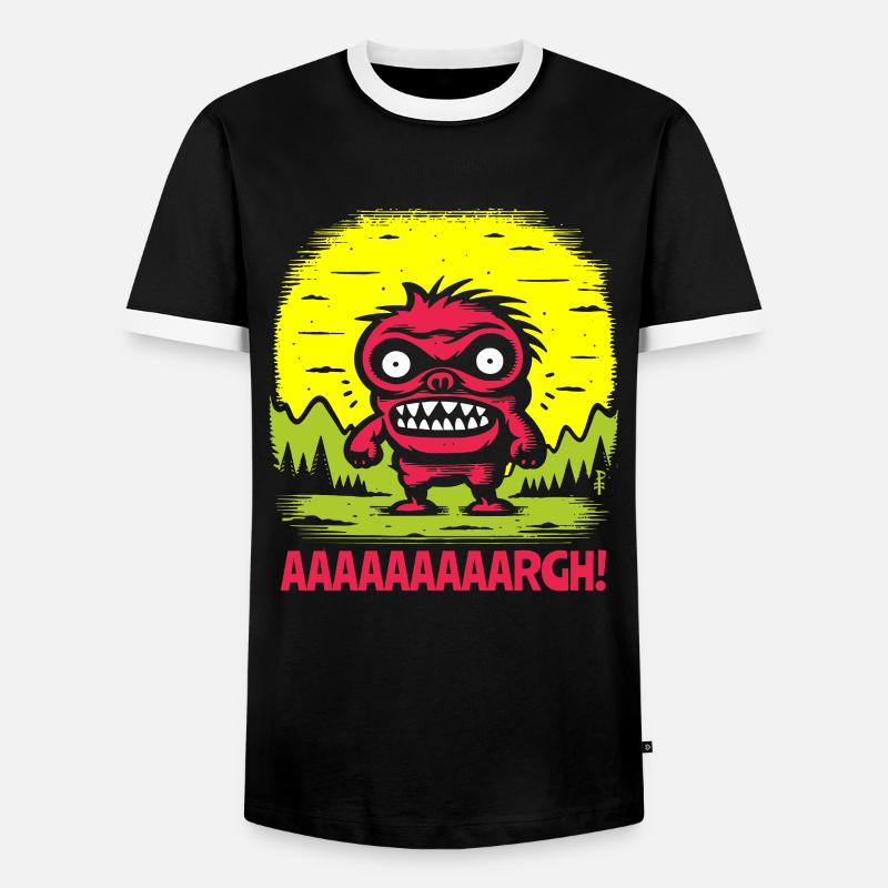 Kleiner Schlingel - Immer wütend - Männer Kontrast-T-Shirt - Schwarz/Weiß