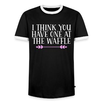 I think you have one at the waffle Denglisch - Männer Kontrast-T-Shirt - Schwarz/Weiß - Vorne - AI Model Female 172 light (172cm) & AI Model Male 178 light (178cm)