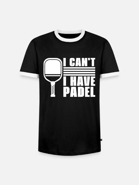 Padel ei Puedo Tengo Padel - Miesten kontrastipaita - musta/valkoinen