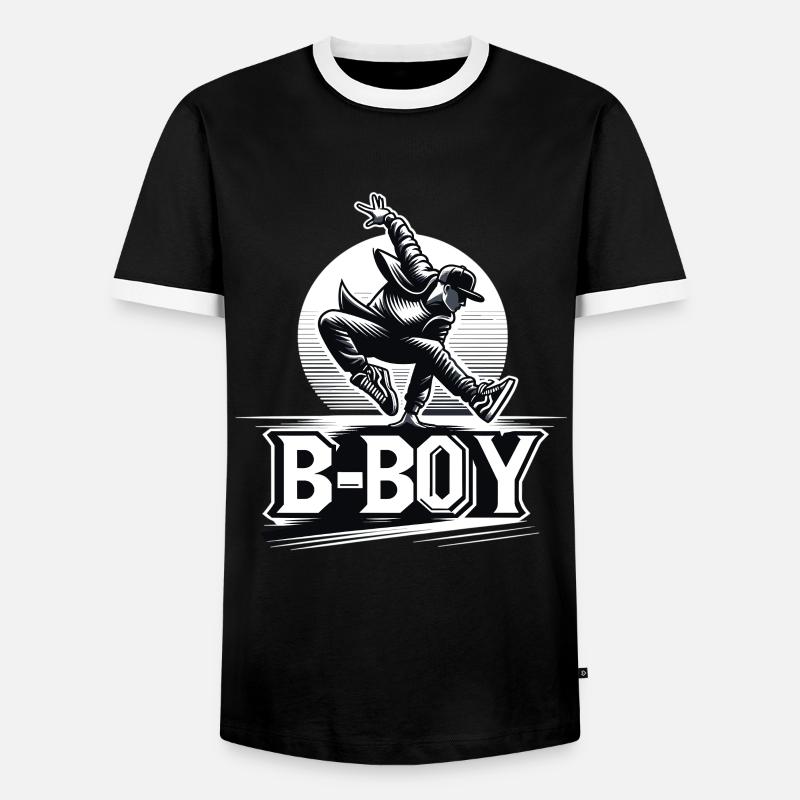 Breakdance Breakdancer Breakdance Kinder - Männer Kontrast-T-Shirt - Schwarz/Weiß