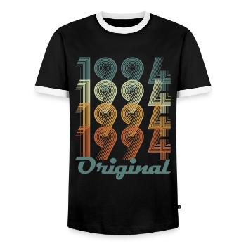 Original 1994 Vintage Cadeau Anniversaire - T-shirt contrasté Homme - noir/blanc - Devant - AI Model Female 172 light (172cm) & AI Model Male 178 light (178cm)