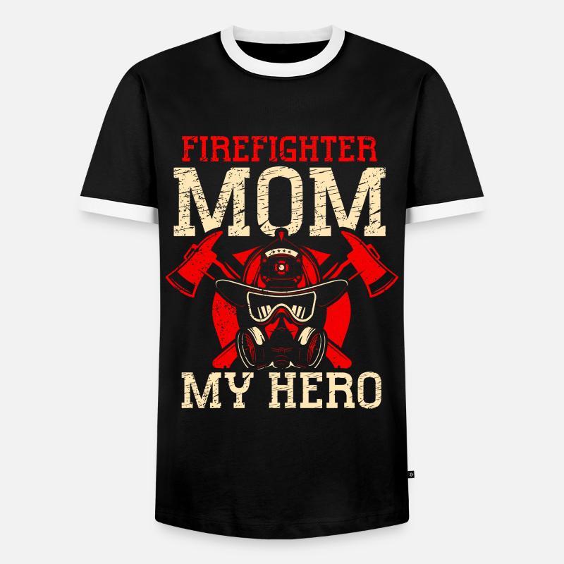 Feuerwehrmutter Feuerwehr Mutter - Männer Kontrast-T-Shirt - Schwarz/Weiß
