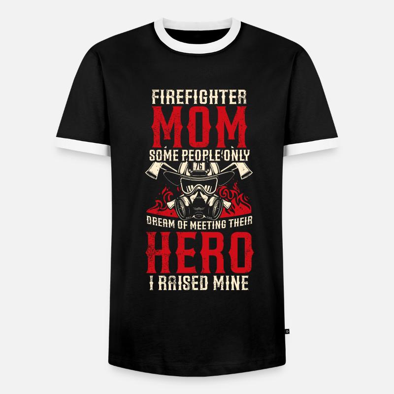 Feuerwehrmutter Feuerwehr Mutter - Männer Kontrast-T-Shirt - Schwarz/Weiß