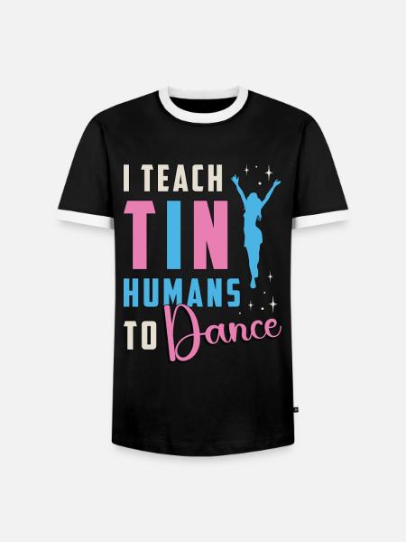 Dance Moves I Teach Tiny Humans To Loves Dancing - Men's Ringer Shirt - black/white
