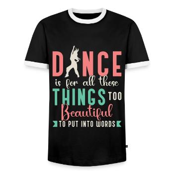 Dance Moves Dance Is For All Those Things Dancing - Men's Ringer Shirt - black/white - Front - AI Model Female 172 light (172cm) & AI Model Male 178 light (178cm)