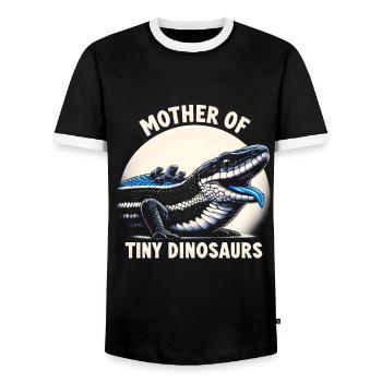 Collectionneur de lézard amoureux des reptiles - T-shirt contrasté Homme - noir/blanc - Devant - AI Model Female 172 light (172cm) & AI Model Male 178 light (178cm)