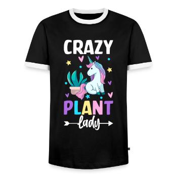 Femelle Amoureuse Des Plantes Jardinier Fille Ga - T-shirt contrasté Homme - noir/blanc - Devant - AI Model Female 172 light (172cm) & AI Model Male 178 light (178cm)