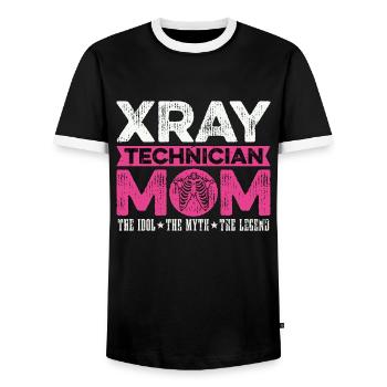 Technicien en rayons X Maman L’idole Technicien en rayons X - T-shirt contrasté Homme - noir/blanc - Devant - AI Model Female 172 light (172cm) & AI Model Male 178 light (178cm)