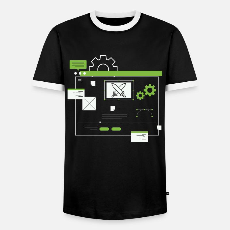 Entwickler Coder Programmierer - Männer Kontrast-T-Shirt - Schwarz/Weiß