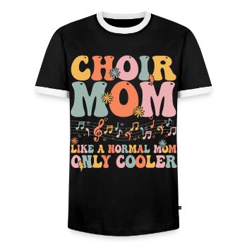 Groovy Chanteur Chanteur Choriste - T-shirt contrasté Homme - noir/blanc - Devant - AI Model Female 172 light (172cm) & AI Model Male 178 light (178cm)