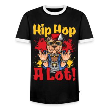 Hiphop Dance Dancer Breakdance - Men's Ringer Shirt - black/white - Front - AI Model Female 172 light (172cm) & AI Model Male 178 light (178cm)