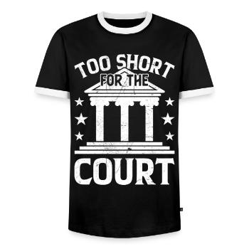 Funny law student law school - Men's Ringer Shirt - black/white - Front - AI Model Female 172 light (172cm) & AI Model Male 178 light (178cm)