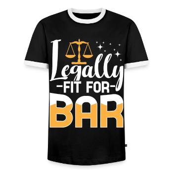 Jurastudent Jurastudium Zukünftiger Jurist - Männer Kontrast-T-Shirt - Schwarz/Weiß - Vorne - AI Model Female 172 light (172cm) & AI Model Male 178 light (178cm)