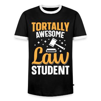 Jurastudium Zukünftiger Anwalt - Männer Kontrast-T-Shirt - Schwarz/Weiß - Vorne - AI Model Female 172 light (172cm) & AI Model Male 178 light (178cm)