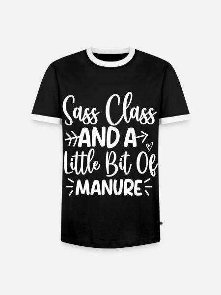Bonde Kvinde Landmand Landbrug Landbrug - Herre kontrast-T-shirt - sort/hvid