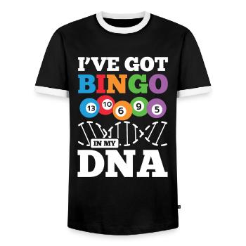 I've Got Bingo In My DANN für einen Bingo Spieler - Männer Kontrast-T-Shirt - Schwarz/Weiß - Vorne - AI Model Female 172 light (172cm) & AI Model Male 178 light (178cm)