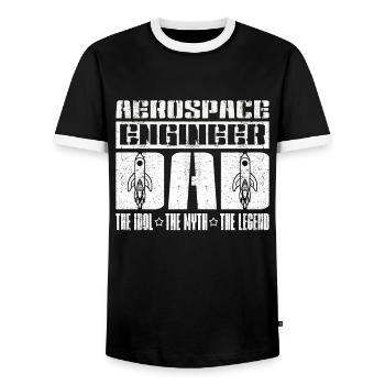 Aerospace Engineer Dad The Idol The Engineering - Männer Kontrast-T-Shirt - Schwarz/Weiß - Vorne - AI Model Female 172 light (172cm) & AI Model Male 178 light (178cm)
