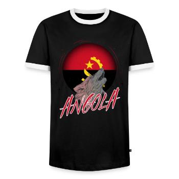 Angola - Männer Kontrast-T-Shirt - Schwarz/Weiß - Vorne - AI Model Female 172 light (172cm) & AI Model Male 178 light (178cm)