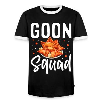 Lustige Krabben-Rangoon Chinesisches Essen - Männer Kontrast-T-Shirt - Schwarz/Weiß - Vorne - AI Model Female 172 light (172cm) & AI Model Male 178 light (178cm)
