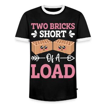 Drôle de pays d’argot du Sud - T-shirt contrasté Homme - noir/blanc - Devant - AI Model Female 172 light (172cm) & AI Model Male 178 light (178cm)