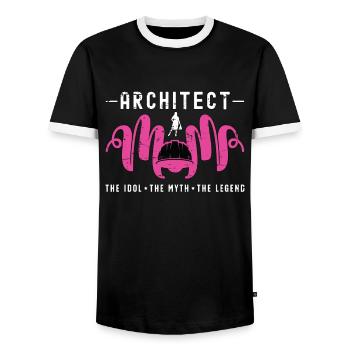Architecte Maman L’idole Le mythe Le dessinateur - T-shirt contrasté Homme - noir/blanc - Devant - AI Model Female 172 light (172cm) & AI Model Male 178 light (178cm)