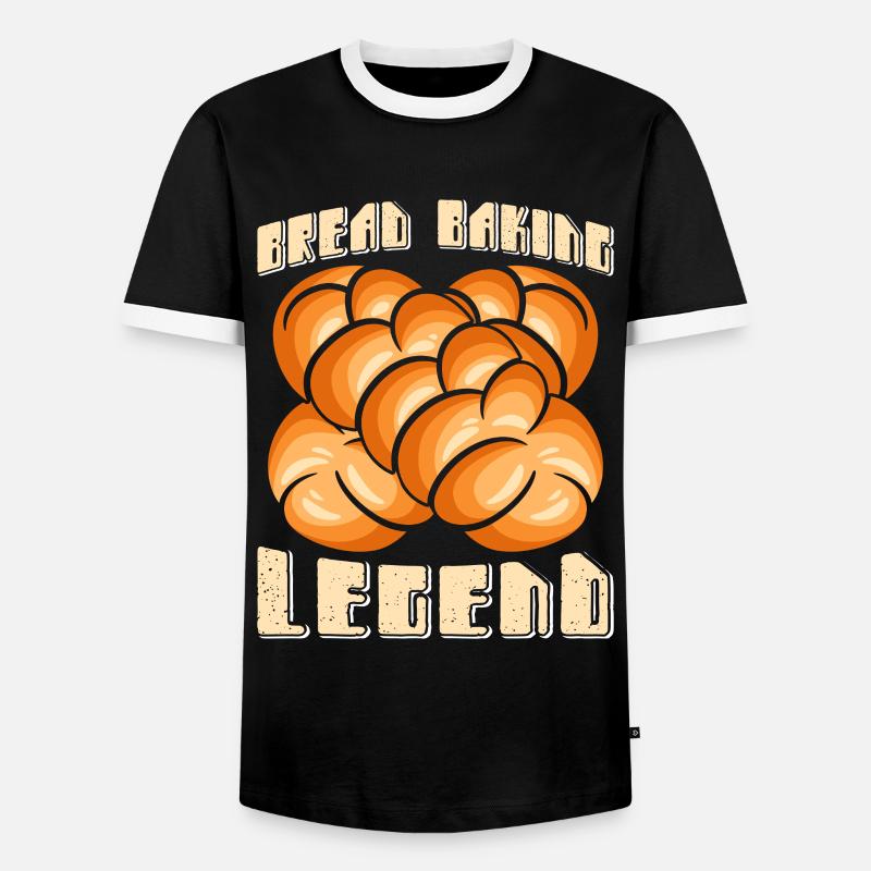 Brotbäcker Bread Baking Legend Brotbacken - Männer Kontrast-T-Shirt - Schwarz/Weiß