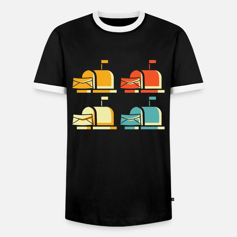 Postman Postman - Men's Ringer Shirt - black/white