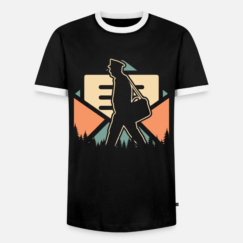 Postman Postman - Men's Ringer Shirt - black/white