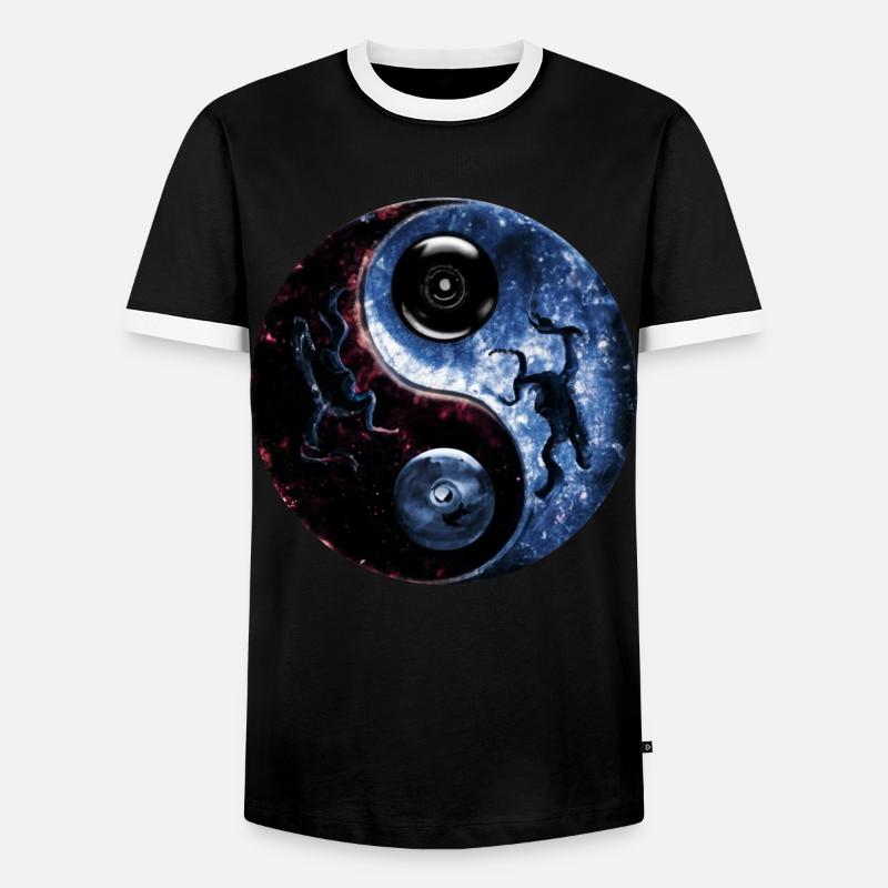 Yin Yang - Men's Ringer Shirt - black/white