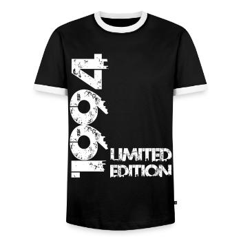 Limited Edition 1994 - Men's Ringer Shirt - black/white - Front - AI Model Female 172 light (172cm) & AI Model Male 178 light (178cm)