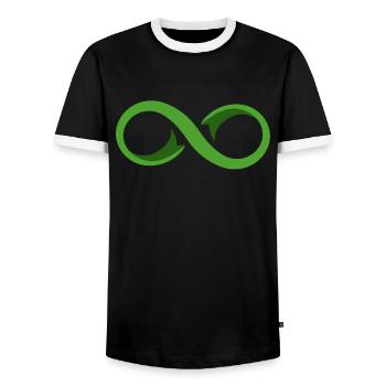 Don d’organes Greffe d’organes Don d’organes - T-shirt contrasté Homme - noir/blanc - Devant - AI Model Female 172 light (172cm) & AI Model Male 178 light (178cm)
