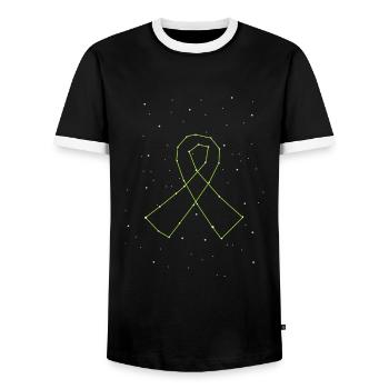 Don d’organes Greffe d’organes Don d’organes - T-shirt contrasté Homme - noir/blanc - Devant - AI Model Female 172 light (172cm) & AI Model Male 178 light (178cm)