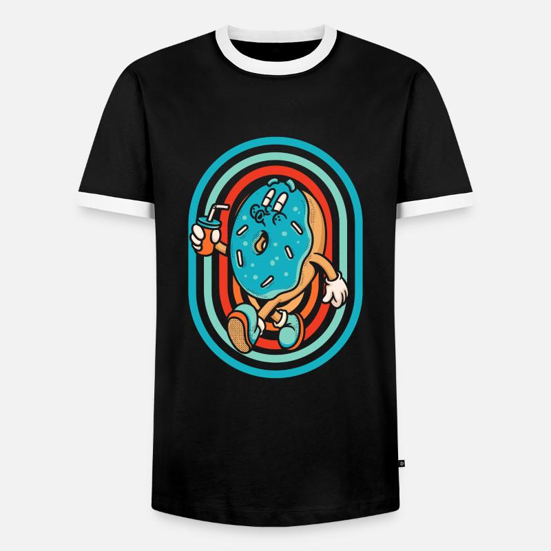 Doughnut - Men's Ringer Shirt - black/white