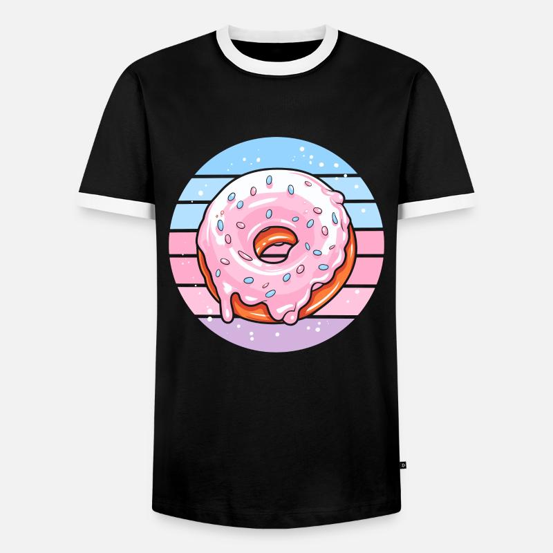 Doughnut - Men's Ringer Shirt - black/white