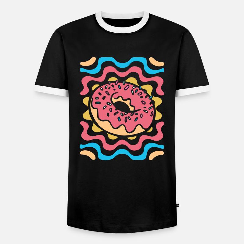 Doughnut - Men's Ringer Shirt - black/white