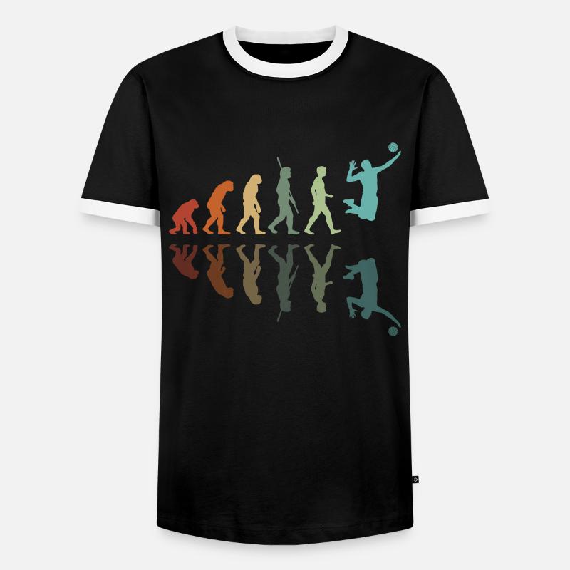 Volleyball Evolution - Men's Ringer Shirt - black/white