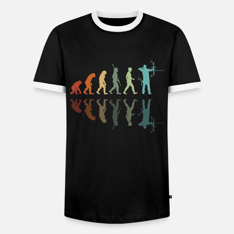 Archery Evolution - Men's Ringer Shirt - black/white