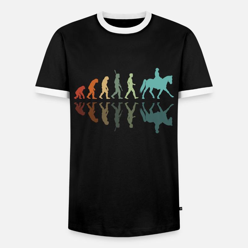 Evolution Équitation - T-shirt contrasté Homme - noir/blanc