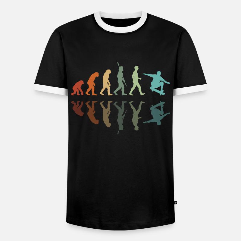 Skater Evolution - Men's Ringer Shirt - black/white