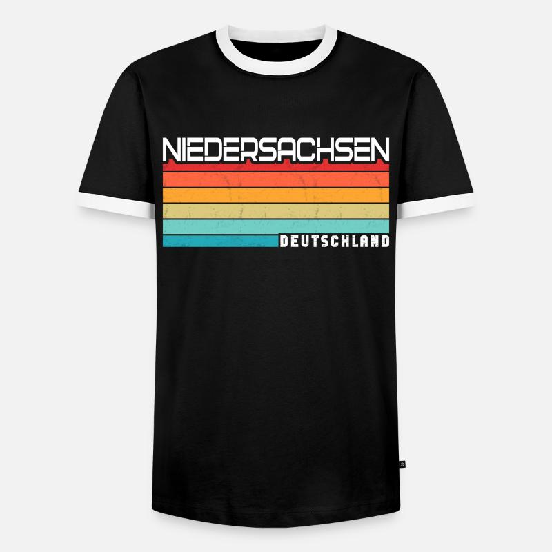 Basse-Saxe Basse-Saxe Basse-Saxe - T-shirt contrasté Homme - noir/blanc