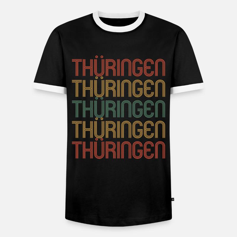 Thuringe Thuringe Thuringe Thuringe - T-shirt contrasté Homme - noir/blanc