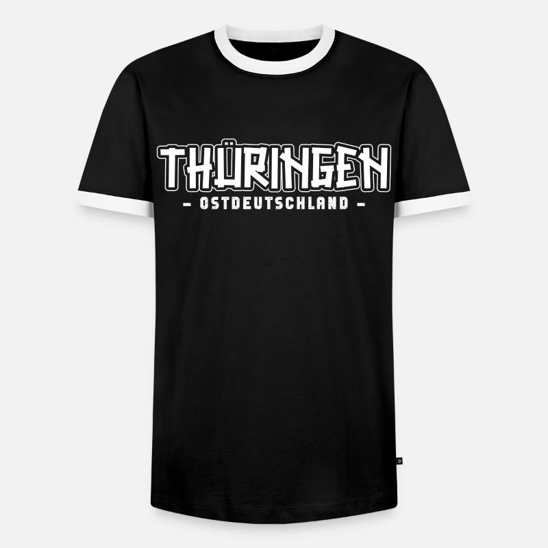 Thuringe Thuringe Thuringe Thuringe - T-shirt contrasté Homme - noir/blanc