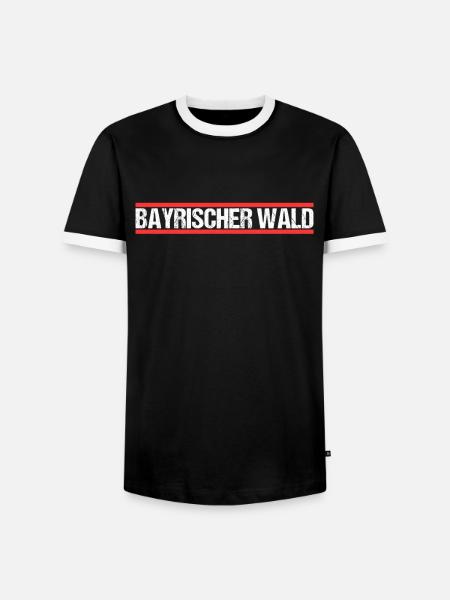 Bayrischer Wald - Männer Kontrast-T-Shirt - Schwarz/Weiß