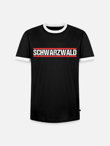 Schwarzwald - Männer Kontrast-T-Shirt - Schwarz/Weiß